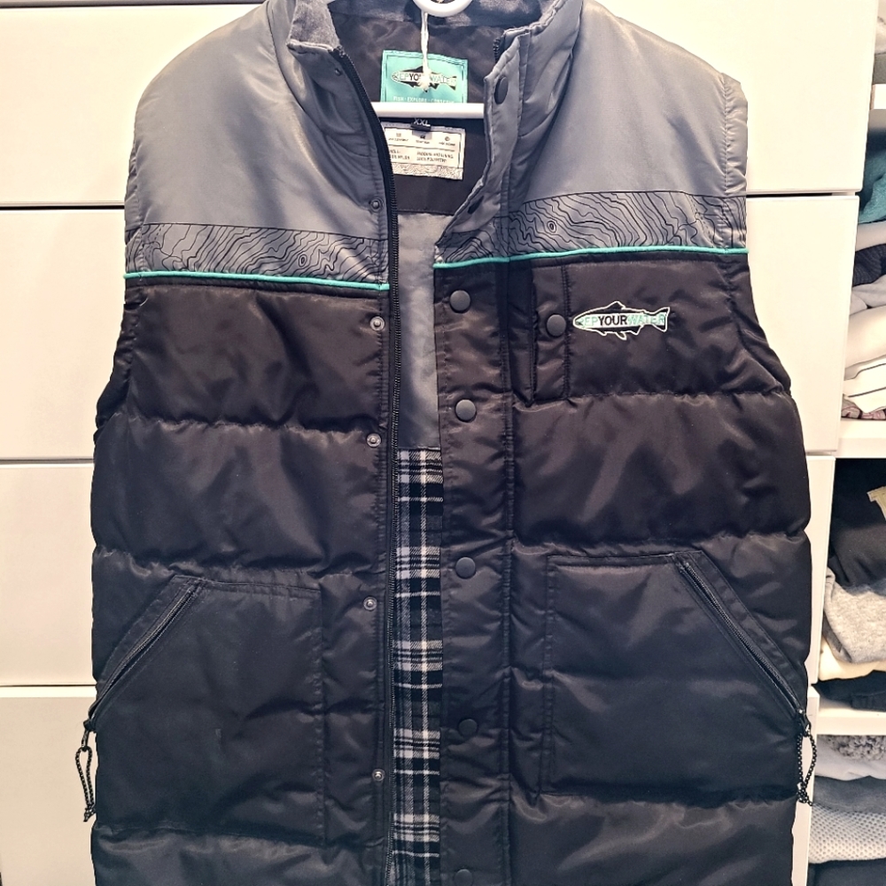 Rep Your Water Vest. Black and grey. XXL.